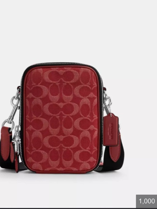 Coach Other - Coach Unisex  Mini Crossbody Bag Red Signature C Print Small Camera Bag